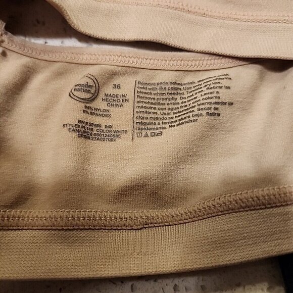 Wonder Nation Training Bra 36 Black Nude Removable Pads Set Of 2 - Picture 4 of 4